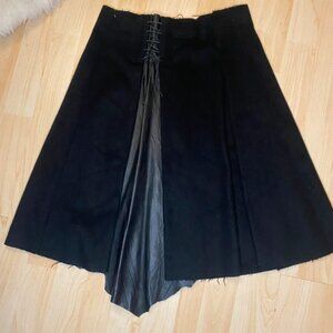 Vintage Plein Sud wool shirt with leather panel